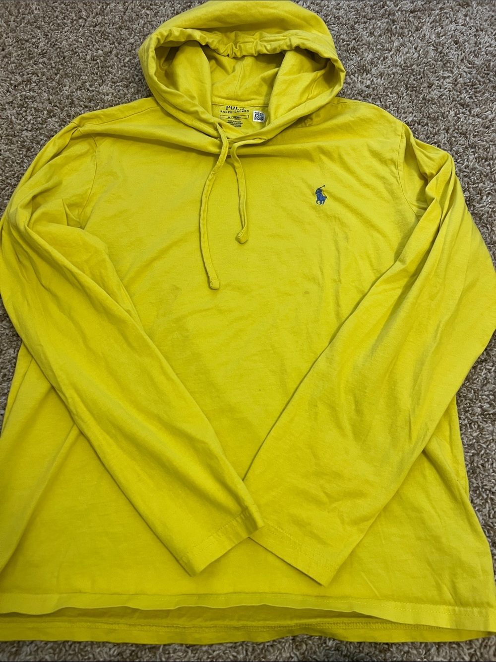 Polo by Ralph Lauren Bright Yellow Hooded Long-Sleeve Shirt